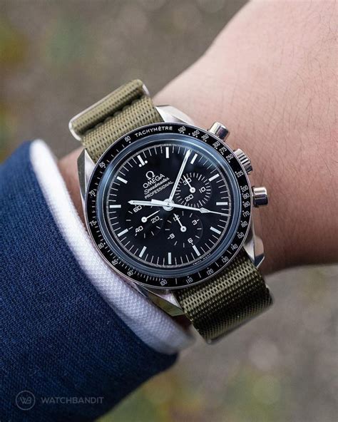 omega speedmaster cloth strap|omega speedmaster professional straps.